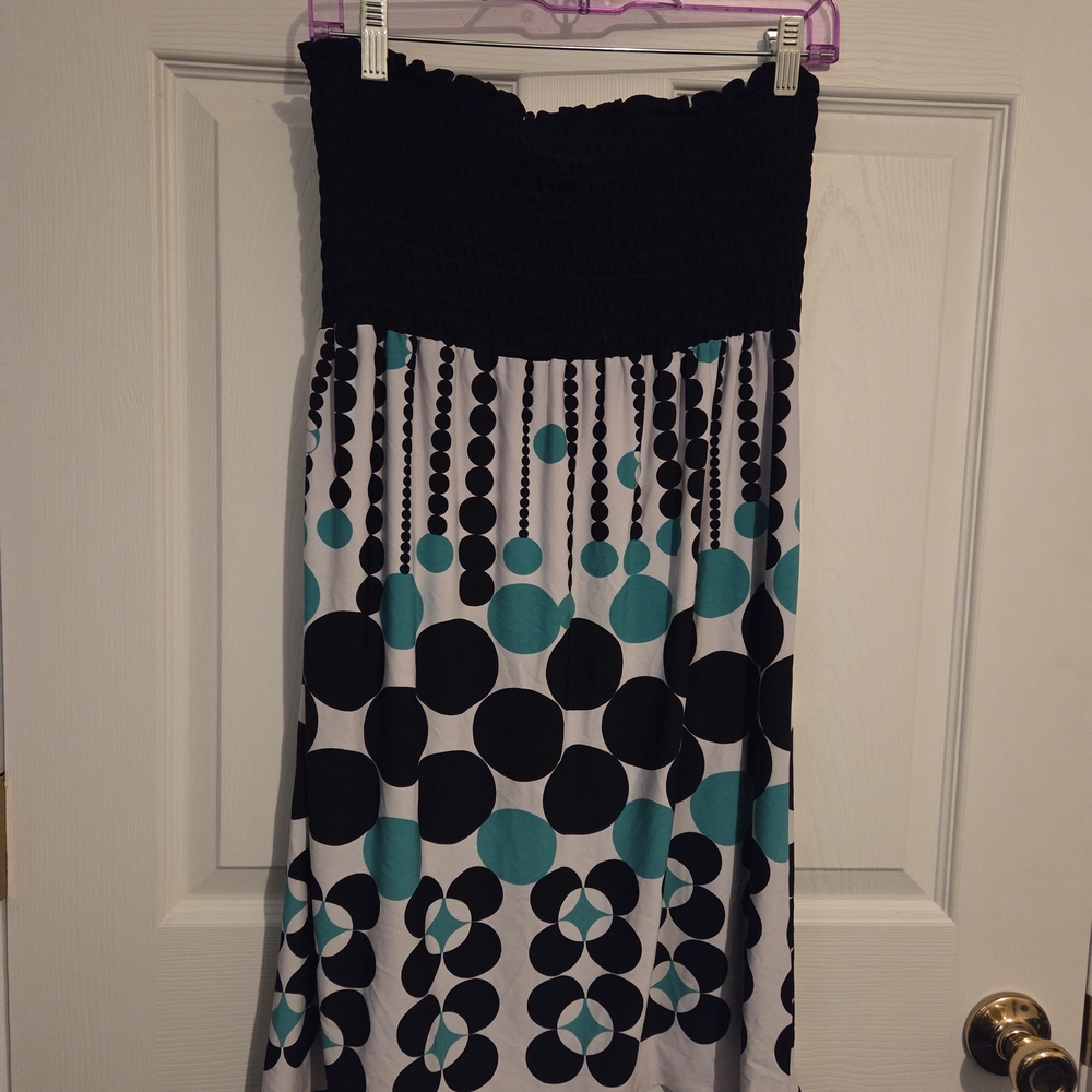 Speechless Black and Teal Patterned Mini Dress